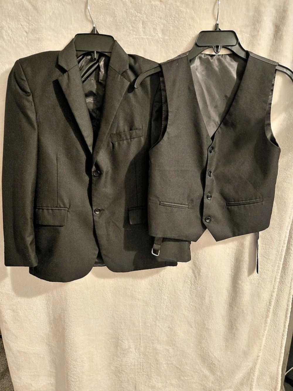 Art Hoffman Junior Formal Size 12 Black Blazer Vest Set